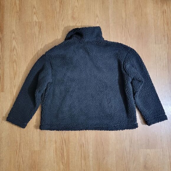 Nike Sportswear Swoosh Teddy Sherpa Jacket Black White Dunk Low Quilt Size M New - Picture 11 of 17